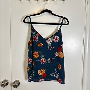 Cotton On Teal Floral Camisole Size M
